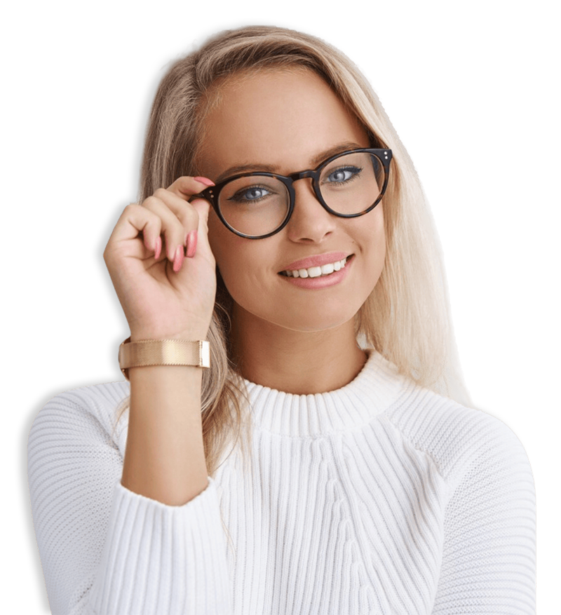 modelo con lentes 2